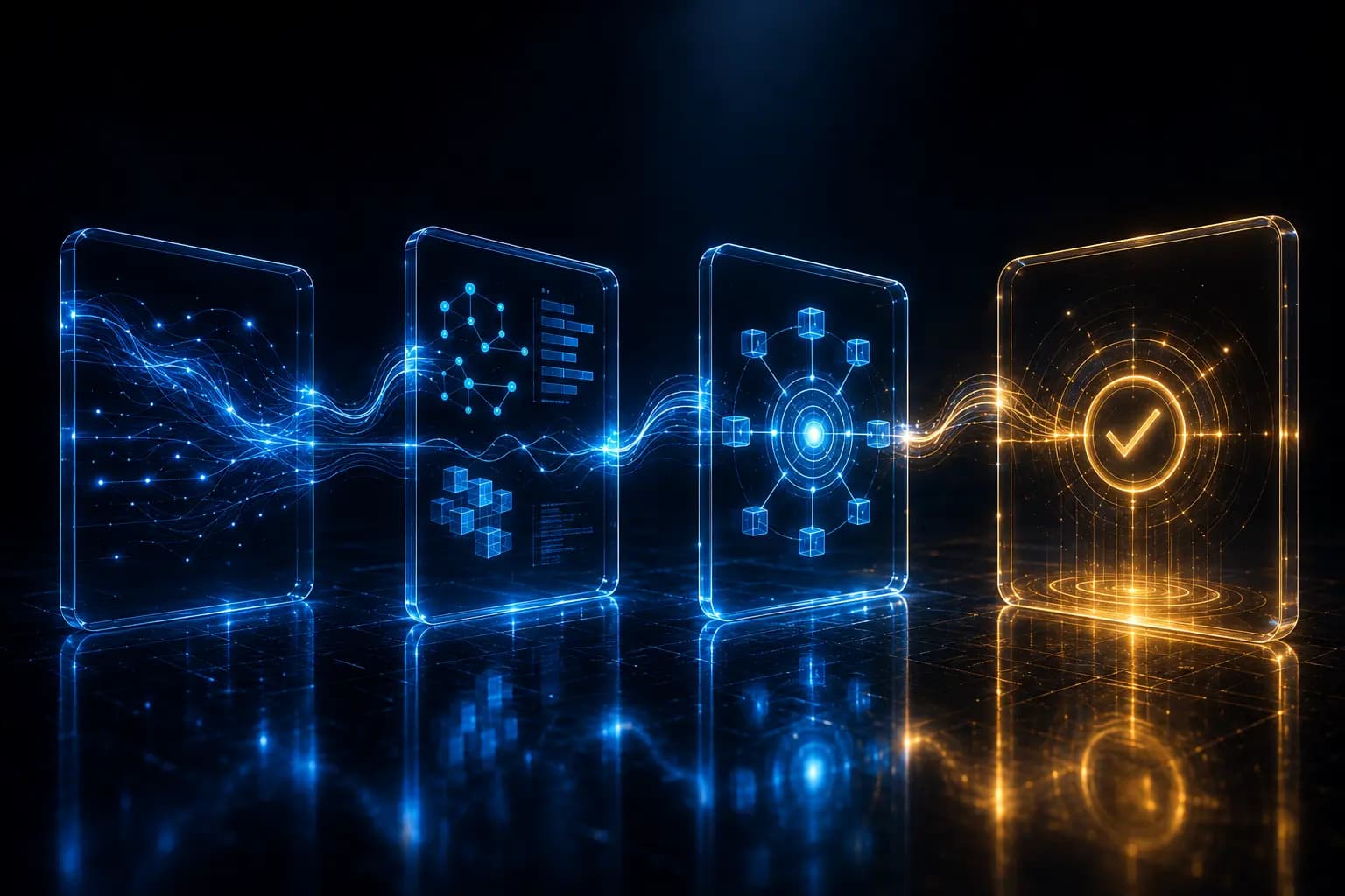Verbundene digitale Arbeitsbereiche mit klarer menschlicher Freigabe